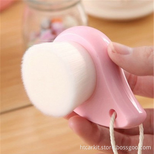 Soft Mild Fiber Facial Clean,Face Long Deep Cleaning Wash Brush Handle